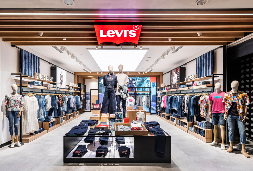 Shopping at Levi’s for the best selection of clothing.