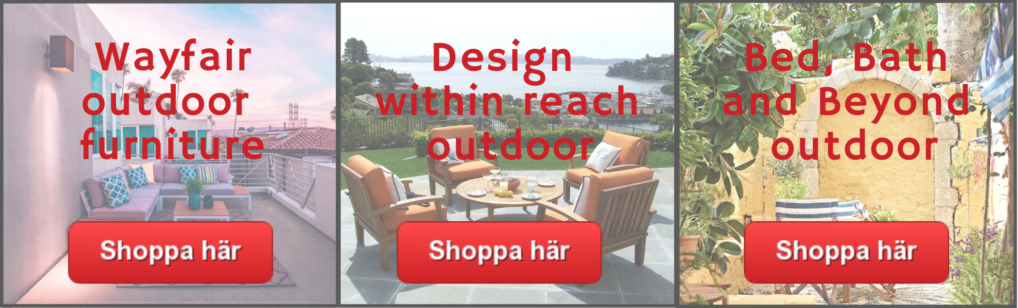 Utemöbler billigt och trädgårdsmöbler från amerikanske webshops hem till Sverige