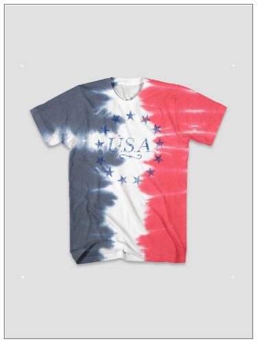 Men's Tie Dye USA Short Sleeve Graphic T-Shirt