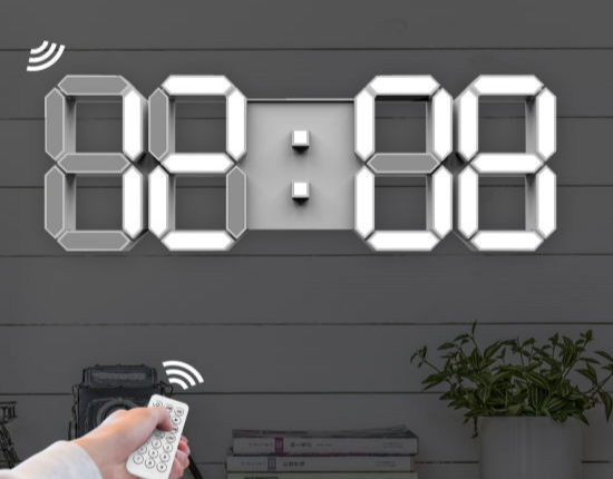 Digital led wall clock